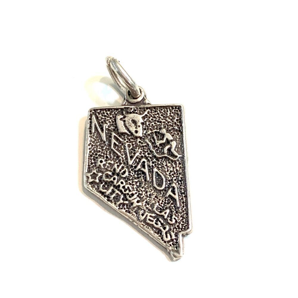 .925 State of Nevada Sterling Silver Jewelry Charm #vegas #travel